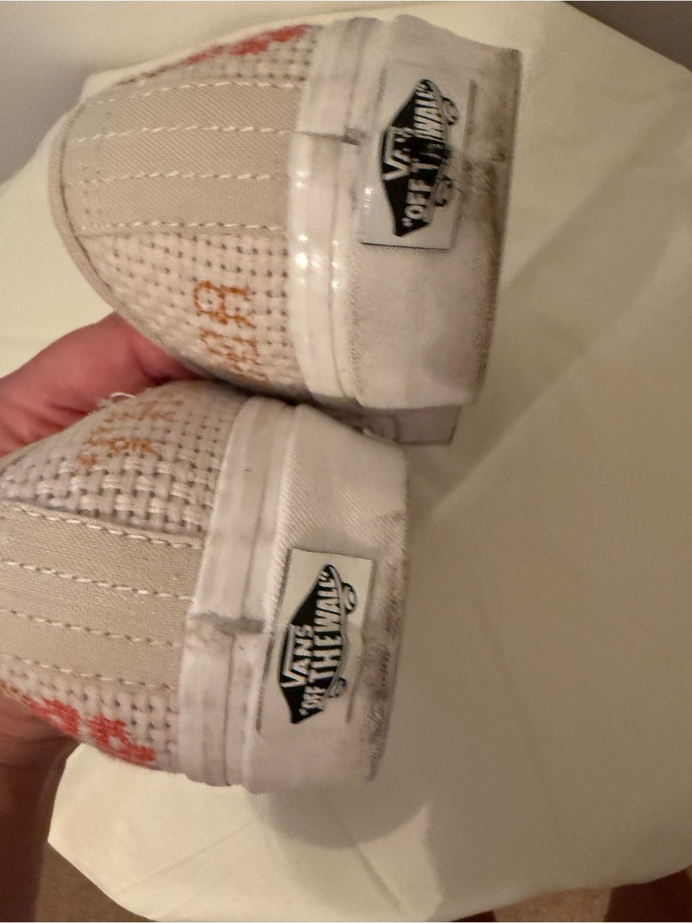 Embroidered Floral Canvas Lace-Up vans Sneakers - Picture 6 of 6